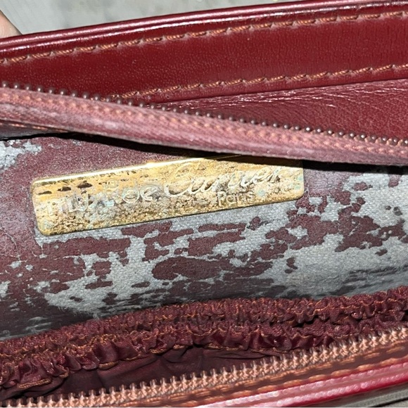 Vintage Cartier Leather Bordeaux Burgundy Clutch Wristlet - Picture 14 of 14
